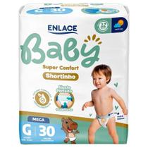 Fralda Descartável Enlace Baby Shortinho Super Confort Mega M/G/XG/XXG