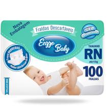 Fralda Descartavel Enzzo Mega Pacotão Recém Nascido Rn 100 Unidades
