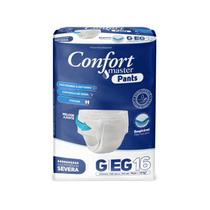 Fralda Descartavel Geriatrica Adulto Confort Master Pants Incontinência Severa G/EG 16 Unidades