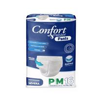 Fralda Descartavel Geriatrica Adulto Confort Master Pants Incontinência Severa P/M 16 Unidades