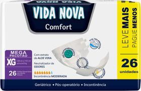 Fralda Descartavel Geriatrica Adulto Vida Nova Confort Master Extra Grande (XG) Com 26 UN