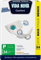 Fralda Descartavel Geriatrica Adulto Vida Nova Confort Master Pequena (P) Com 34 UN