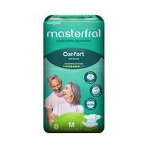 Fralda Descartável Geriátrica Masterfral Confort M Com 8 Unidades