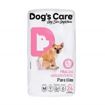 Fralda Descartável Higiênica p/ Cães Fêmea Dogs Care M 24 un - Dog's Care