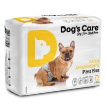 Fralda Descartável Higiênica p/ Cães Macho Dogs Care P 12 un
