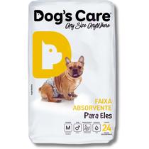 Fralda Descartável Higiênica para Cães Machos Tam M com 24 Unidades Super Absorventes - Dogs Care