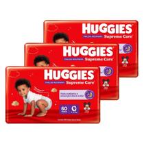 Fralda Descartável Huggies Hiper Roupinha Proteção Acolchoada G - 3 Pacotes com 60 Unidades - Total 180 Tiras
