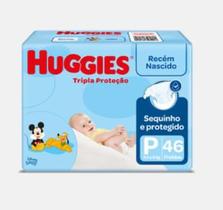 Fralda descartável Huggies Infantil Bebê Criança Tamanho P com 46 unidades