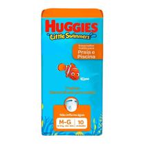 Fralda Descartável Huggies Little Swimmers Praia e Piscina Tamanho G/XG com 10 unidades