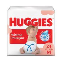 Fralda Descartável Huggies Máxima Proteção Jumbo Tamanho M - 9 Pacotes com 24 Fraldas - Total 216 Tiras Fralda Descartável Huggies Máxima Proteção Jumbo Tamanho M - 9 Pacotes com 24 Fraldas - Total 216 Tiras