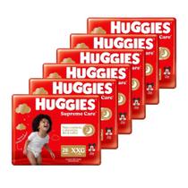 Fralda Descartável Huggies Máxima Proteção Mega Tamanho XXG - 6 Pacotes com 26 Fraldas - Total 156 Tiras