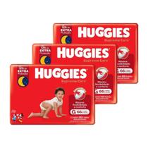 Fralda Descartável Huggies Máxima Proteção Tamanho G - 3 Pacotes com 66 Fraldas - Total 198 Tiras Fralda Descartável Huggies Máxima Proteção Tamanho G - 3 Pacotes com 66 Fraldas - Total 198 Tiras