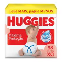 Fralda Descartável Huggies Máxima Proteção XG 58 Unidades Fralda Descartável Huggies Máxima Proteção XG 58 Unidades