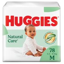 Fralda Descartável Huggies Natural Care M 78 Unidades