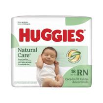 Fralda Descartável Huggies Natural Care Recém Nascido, 9 Pacotes com 18 Fraldas - Total 162 Tiras