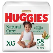 Fralda Descartável Huggies Natural Care XG 58 Unidades Fralda Descartável Huggies Natural Care XG 58 Unidades