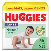 Fralda Descartável Huggies Pants Natural Care Roupinha Hiper XG 56 Unidades