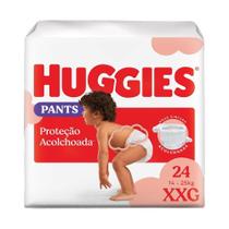 Fralda Descartável Huggies Roupinha Proteção Acolchoada Tamanho XXG - 6 Pacotes com 24 Fraldas - Total 144 Tiras