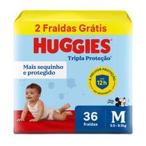 Fralda Descartável Huggies Tripla Proteção Meguinha M - 36 Tiras