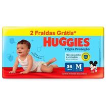 Fralda Descartável Huggies Tripla Proteção Meguinha M - 36 Tiras