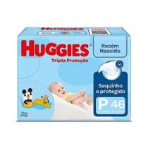 Fralda Descartavél Huggies Tripla Proteção Tamanho P Pacote Mega 46 unidades