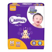 Fralda Descartável Infantil Bebê Cremer Magic Care Tamanho M(4 a 9kg) com 68 unidades