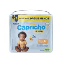 Fralda Descartavel Infantil Capricho Super Tubos Magico G 60 unidades