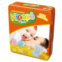 Fralda Descartável Infantil Hipoó Baby G C/72 - Ccm indústria e comércio
