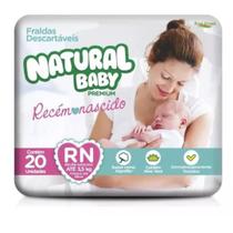 Fralda Descartavel infantil Natural Baby (RN) Com 20 UN
