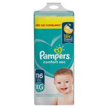 Fralda Descartável Infantil Pampers Confort Sec XG 116 Unidades