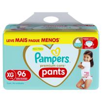 Fralda Descartável Infantil Pampers Pants Premium Care XG Pacote 96 Unidades Leve Mais Pague Menos Fralda Descartável Infantil Pampers Pants Premium Care XG Pacote 96 Unidades Leve Mais Pague Menos