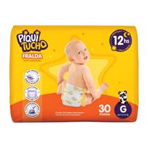 Fralda Descartável Infantil Piquitucho Mega Extra Absorção Fita Diurna Noturna Fralda Descartável Infantil Piquitucho Mega Extra Absorção Fita Diurna Noturna