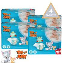 Fralda Descartável Infantil Tom e Jerry Hiper 4 Pacotes Tamanho P/M/G/XG/XXG TOM JERRY