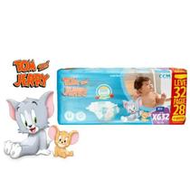 Fralda Descartável Infantil Tom e Jerry Mega 1 Pacote Tamanho XG Com 32 Unidades - TOM & JERRY