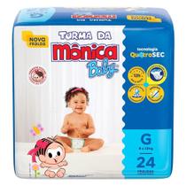 Fralda Descartável Infantil Turma da Mônica Baby G Pacote 24 Unidades