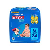 Fralda Descartável Infantil Turma da Mônica Baby G Pacote 24 Unidades Fralda Descartável Infantil Turma da Mônica Baby G Pacote 24 Unidades