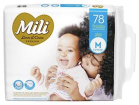 Fralda Descartável Love E Care Premium Giga M C/78 - Mili Fralda Descartável Love E Care Premium Giga M C/78 - Mili