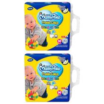 Fralda Descartável MamyPoko Calça Dia&Noite Tamanho M - 2 Pacote com 68 Fraldas - Total 136 Tiras
