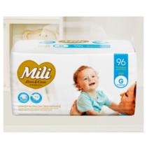 Fralda Descartável Mili Giga Love & Care Premium Tam: G - 96 fraldas