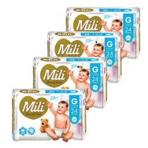 Fralda Descartável MILI Love Care Linha Premiun Tam G 96 Fraldas Proteção Dia e Noite Fralda Descartável MILI Love Care Linha Premiun Tam G 96 Fraldas Proteção Dia e Noite