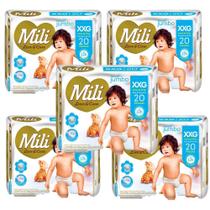 Fralda Descartável Mili- Love& Care- Linha Premiun- Tamanho XXG-5 Pacotes