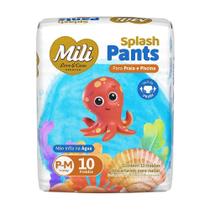 Fralda Descartável Mili Love Care Pants Splash P/M - 6 Pacotes com 10 Unidades - Total 60 Tiras Fralda Descartável Mili Love Care Pants Splash P/M - 6 Pacotes com 10 Unidades - Total 60 Tiras