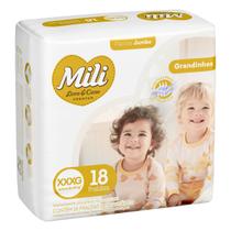 Fralda Descartável Mili Love & Care Premium Pacote c/ 18 Tam: XXXG - Grandinho Fralda Descartável Mili Love & Care Premium Pacote c/ 18 Tam: XXXG - Grandinho