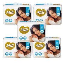 Fralda Descartável MILI Love & Care RN 5 pacotes c/ 18 fraldas (Total: 90 fraldas) Premium Fralda Descartável MILI Love & Care RN 5 pacotes c/ 18 fraldas (Total: 90 fraldas) Premium