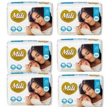 Fralda Descartável Mili Love & Care Rn 6 Pacotes C/ 18