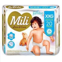 Fralda Descartável MILI Love Care Tam XXG 20 Fraldas com Gel Super Absorvente Proteção Dia e Noite Fralda Descartável MILI Love Care Tam XXG 20 Fraldas com Gel Super Absorvente Proteção Dia e Noite