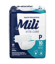 Fralda Descartável Mili Vita Uso Adulto P Com 10 Uni