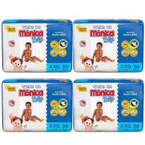 fralda descartavel nova turma da monica tamanhos P-M-G-XG_XXG-kit 4 pacotes Mega fralda descartavel nova turma da monica tamanhos P-M-G-XG_XXG-kit 4 pacotes Mega