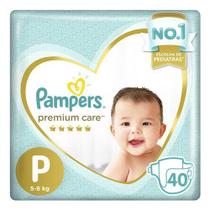 Fralda Descartável P Pampers Premium Care Pacote 40Un