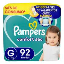 Fralda Descartável Pampers Confort Sec G 92 Unidades